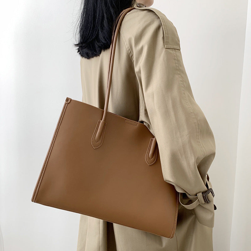Women's High Sense Design Genuine Leather Commuting Handbags