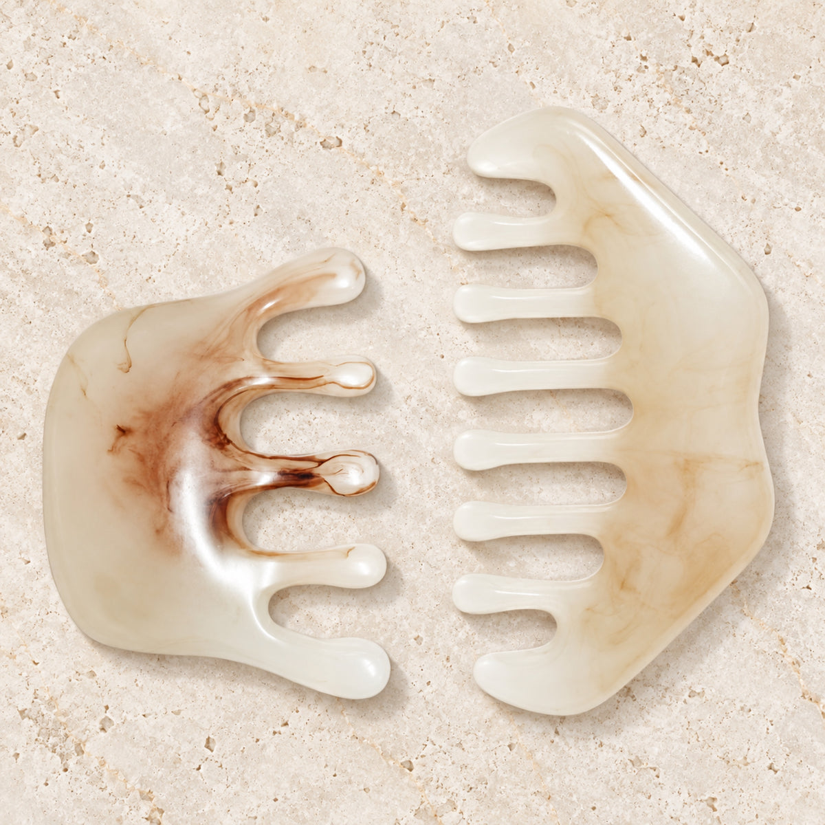 Gua Sha Scalp Massage Stone - White Marble