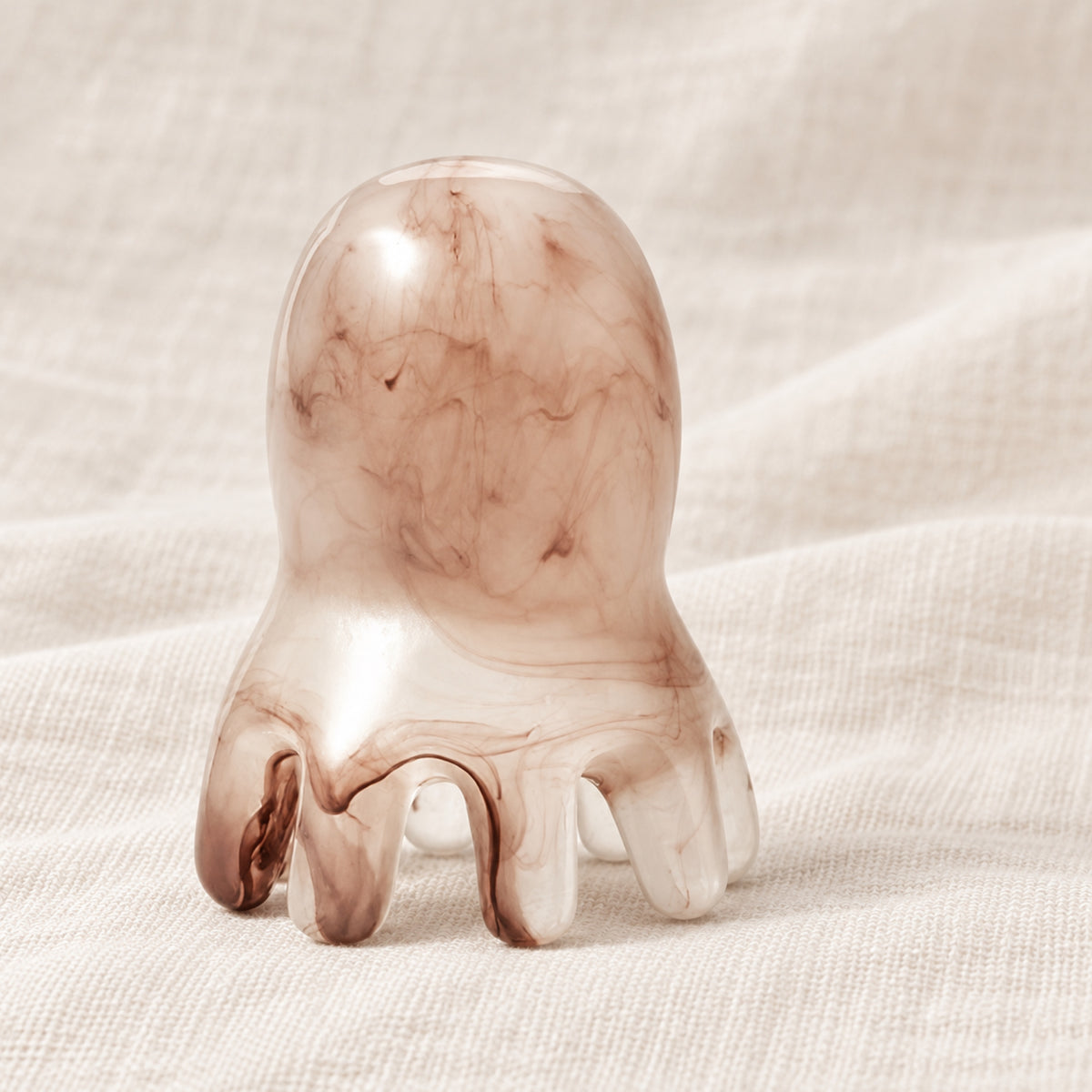 Gua Sha Head Massage Octopus Tool - White Marble
